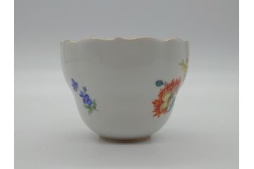 ドイツ　マイセン　Meissen　五つ花　メイン　ピンクローズ　ベーシックフラワー　気品あふれるコーヒーカップ&ソーサー(共箱付き、洋食器、西洋陶磁器、C&S)(R-061069)
