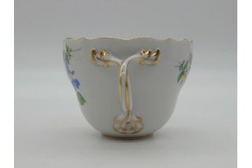 ドイツ　マイセン　Meissen　五つ花　メイン　ピンクローズ　ベーシックフラワー　気品あふれるコーヒーカップ&ソーサー(共箱付き、洋食器、西洋陶磁器、C&S)(R-061069)