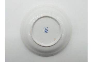 ドイツ　マイセン　Meissen　五つ花　メイン　ピンクローズ　ベーシックフラワー　気品あふれるコーヒーカップ&ソーサー(共箱付き、洋食器、西洋陶磁器、C&S)(R-061069)