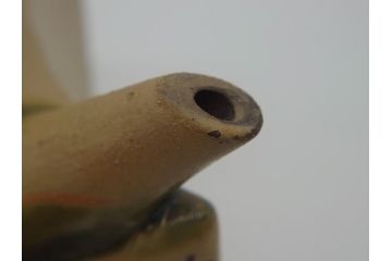 人間国宝　金城次郎　壺屋焼(上焼)　魚文　抱瓶(沖縄、琉球陶器、金城一門、酒器、魚紋、徳利、民芸陶器)(R-061070)