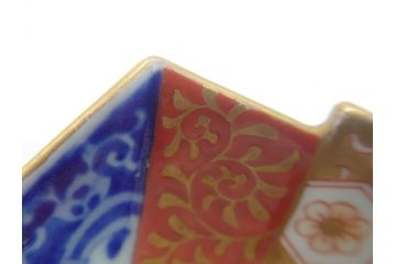 希少　上手物　オールド香蘭社　有田焼　色絵花図　錦手　6.4寸中皿5枚セット(変形皿、和食器、皿)(R-061072)