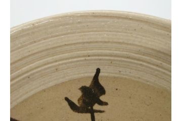 人間国宝　濱田庄司(浜田庄司)　益子焼　絵刷毛目皿(共箱付き、中皿、大皿)(R-061075)
