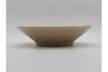 人間国宝　濱田庄司(浜田庄司)　益子焼　絵刷毛目皿(共箱付き、中皿、大皿)(R-061075)