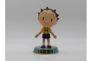 昭和レトロ　栗田工業株式会社　クリちゃん　根本進　どこか懐かしさを感じるソフビ人形(朝日新聞4コマ漫画、コレクター、ディスプレイ)(R-061076)