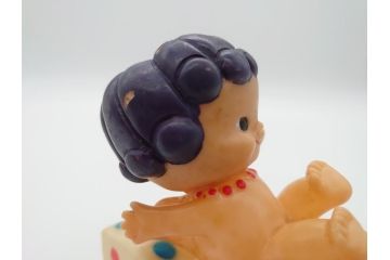 昭和レトロ　ハマフォーム 天使の女の子 ソフビ人形　レトロで可愛らしい貯金箱(教育設備助成運動、ベルマーク運動、コレクター、ディスプレイ)(R-061077)