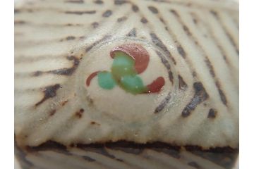 人間国宝　島岡達三　益子焼　象嵌赤繪盒子(共箱付き、民芸陶器、蓋付き器、小物入れ)(R-061080)