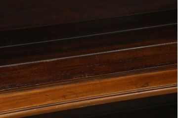 イギリスアンティーク　Lloyd's Antiques(ロイズ・アンティークス)　マホガニー材　ステンドグラス入り　直線的なデザインがスマートで美しいスタッキングブックケース(本箱、収納棚、戸棚、キャビネット)(R-061084)