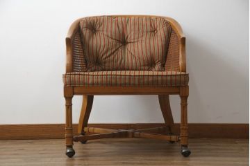 中古 美品　DREXEL HERITAGE(ドレクセルヘリテイジ)　Grand Villa(グランドヴィラ)　くつろぎの時間を演出するキャスター付きチェア(ダイニングチェア、アームチェア、椅子、イス)(R-061086)
