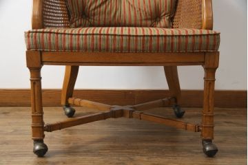 中古 美品　DREXEL HERITAGE(ドレクセルヘリテイジ)　Grand Villa(グランドヴィラ)　くつろぎの時間を演出するキャスター付きチェア(ダイニングチェア、アームチェア、椅子、イス)(R-061086)