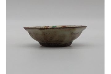 人間国宝　島岡達三　益子焼　象嵌赤絵縞文六角組皿　六角組皿6客セット(共箱付き、小鉢、和食器、民芸陶器)(R-061090)