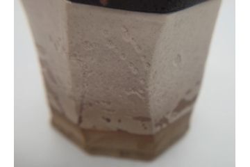 梅山窯　砥部焼　中村康平　中村梅山　希少作　変形　2.5寸角茶器(共箱付き、薄茶器、棗、茶道具、茶入れ、蓋物、小蓋物、鉢)(R-061098)