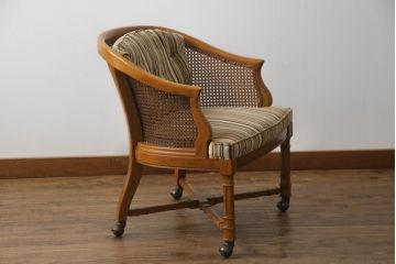中古　 美品　DREXEL HERITAGE(ドレクセルヘリテイジ)　Grand Villa(グランドヴィラ)　くつろぎの時間を演出するキャスター付きチェア(ダイニングチェア、アームチェア、椅子、イス)(R-061102)