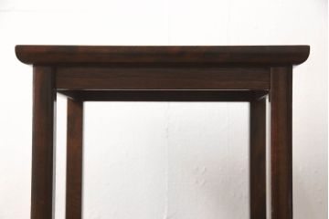 ビンテージ　松本民芸家具　上品な和の趣き漂うサイドテーブル(花台、飾り台、収納棚、A型電話台、ヴィンテージ)(定価約9万円)(R-061125)