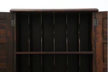 和製ビンテージ　松本民芸家具　ボールフット　こだわりの空間づくりにおすすめのレコードケース(レコードキャビネット、サイドキャビネット、収納棚、戸棚、ヴィンテージ)(R-061129)