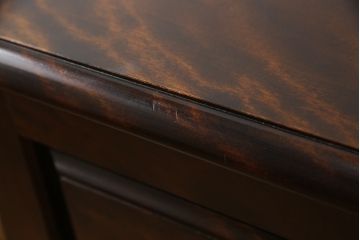 和製ビンテージ　松本民芸家具　ボールフット　こだわりの空間づくりにおすすめのレコードケース(レコードキャビネット、サイドキャビネット、収納棚、戸棚、ヴィンテージ)(R-061130)