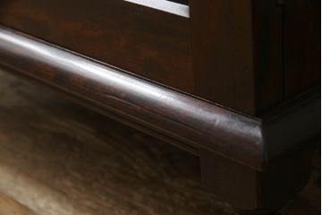 和製ビンテージ　松本民芸家具　ボールフット　こだわりの空間づくりにおすすめのレコードケース(レコードキャビネット、サイドキャビネット、収納棚、戸棚、ヴィンテージ)(R-061130)