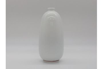 人間国宝　十三代　酒井田柿右衛門　錦　粟鶉文　花瓶(共箱付き、濁手、磁器、陶磁器、赤絵、花器、色絵、作家物)(R-061136)