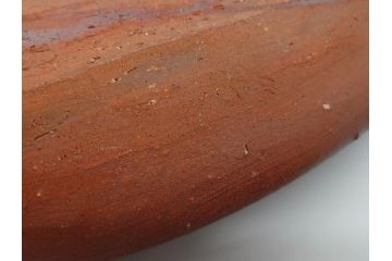 山下譲治作　陶備堂　備前焼　緋襷　大皿54(1.8尺)(共箱付き、盛皿、平皿、和食器、作家物)(R-061140)