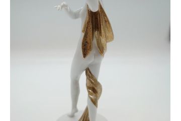 ドイツ　ローゼンタール(Rosenthal)　裸婦　女性　今にも動き出しそうなしなやかな造りのフィギュリン(陶磁器、置物)(R-061141)