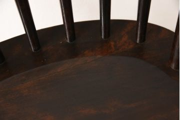 中古　松本民芸家具　シックな佇まいが魅力的な#72型・リーチチェア(ダイニングチェア、ウィンザーチェア、板座チェア、椅子、ウインザーチェア)(R-061149)
