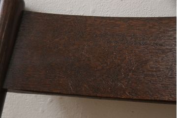ビンテージ　松本民芸家具　ナラ材　アジアンテイストのお部屋におすすめなラッシチェア(ヴィンテージ、椅子、イス)(R-061151)