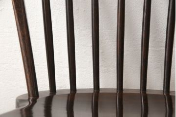 中古　松本民芸家具　シックな佇まいが魅力的な#72型・リーチチェア2脚セット(ダイニングチェア、ウィンザーチェア、板座チェア、椅子、ウインザーチェア)(R-061152)