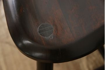 中古　松本民芸家具　シックな佇まいが魅力的な#72型・リーチチェア2脚セット(ダイニングチェア、ウィンザーチェア、板座チェア、椅子、ウインザーチェア)(R-061152)