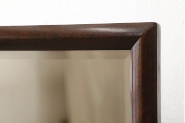 中古　美品　松本民芸家具　透かし彫りが上品なB型姿見(鏡、ミラー)(定価約10万円)(R-061167)