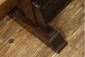 中古　美品　松本民芸家具　透かし彫りが上品なB型姿見(鏡、ミラー)(定価約10万円)(R-061167)