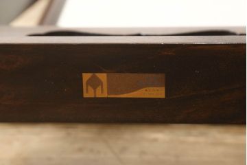 中古　美品　松本民芸家具　透かし彫りが上品なB型姿見(鏡、ミラー)(定価約10万円)(R-061167)