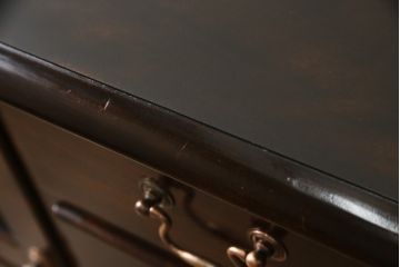 中古　松本民芸家具　クラシカルなデザインがおしゃれなA型ドレッサー(サイドボード、サイドキャビネット、引き出し、サイドチェスト、収納棚、ドレッシングチェスト)(定価約48万円)(R-061168)