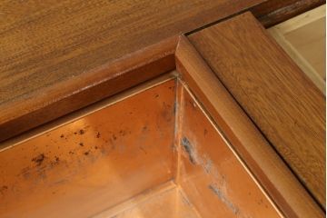 中古　民芸家具　ニレ材　五尺　風情ある和の空間づくりに取り入れたい囲炉裏(長火鉢、関西火鉢、ローテーブル)(R-061181)