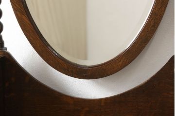 イギリスアンティーク　オーク材　品のあるデザインが魅力的なドレッシングチェスト(ドレッサー、鏡台)(R-061185)