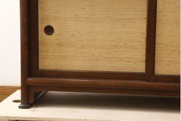 中古　松本民芸家具　上質な221型葛(クズ)布茶タンス(飾り棚、茶棚)(定価約37万4千円)(R-061186)
