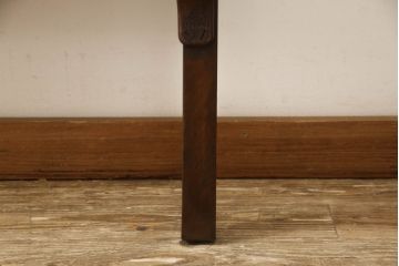 イギリスアンティーク　ウォールナット材　猫脚が優雅な空間を演出してくれるベッドフレーム(シングル)(R-061189)