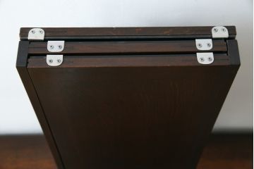 中古　松本民芸家具　シックな色合いと直線的なデザインが美しい309型三面鏡(ドレッサー、鏡台)(R-061190)