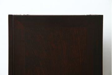 中古　松本民芸家具　シックな色合いと直線的なデザインが美しい309型三面鏡(ドレッサー、鏡台)(R-061190)