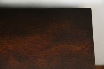 中古　松本民芸家具　シックな色合いと直線的なデザインが美しい309型三面鏡(ドレッサー、鏡台)(R-061190)