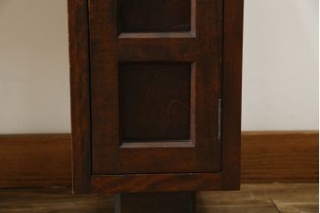 中古　松本民芸家具　シックな色合いと直線的なデザインが美しい309型三面鏡(ドレッサー、鏡台)(R-061190)