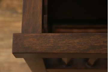 中古　松本民芸家具　直線的なデザインが端正な印象の傘立て(カサ立て、スタンド)(R-061192)