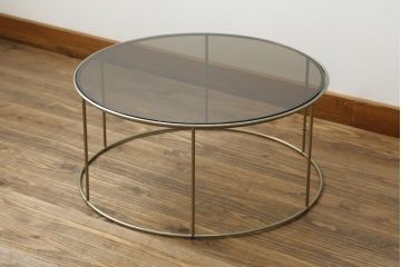 中古　展示品　超美品　arflex(アルフレックス)　CLIPS(クリップス)　モダンな空間を演出するセンターテーブル(丸テーブル、ラウンドテーブル、ローテーブル、コーヒーテーブル、リビングテーブル)(定価約19万円)(R-061232)