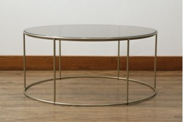 中古　展示品　超美品　arflex(アルフレックス)　CLIPS(クリップス)　モダンな空間を演出するセンターテーブル(丸テーブル、ラウンドテーブル、ローテーブル、コーヒーテーブル、リビングテーブル)(定価約19万円)(R-061232)
