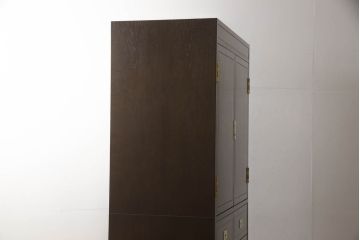 中古　カリモク家具(karimoku)　domani(ドマーニ)　ヒッコリーブラウンが落ち着きのある空間を演出するワードローブ(洋服タンス、引き出し、チェスト、キャビネット)(R-061235)