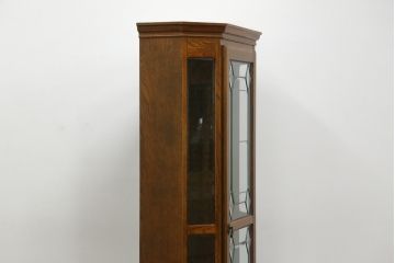 中古　美品　三越家具(現カントリーハウス)　Brugge(ブルージュ)　背面鏡張り　クラシカルな佇まいのキュリオケース(ガラスケース、ショーケース、飾り棚、陳列棚、キャビネット)(R-061237)
