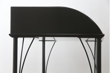 フランスビンテージ　希少　ligne roset(リーン・ロゼ)　Pagnon&Pelhaitre design(パグノン&ペルハイトルデザイン)　個性的なデザインが目を惹くシャッター付き秘書デスク(リーンロゼ、蛇腹机、ロールトップデスク、在宅ワーク、在宅用、ワークデスク、ヴィンテージ)(R-061249)