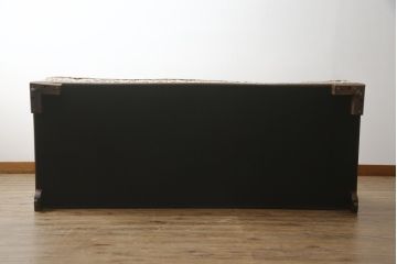 和製アンティーク　古い洋館の金華山張り3人掛けソファ(三人掛けソファ、アームソファ、3P)(R-061252)