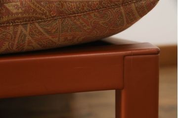 イタリアビンテージ　希少　B&B ITALIA(ビーアンドビー)　バイシティ(Baisity)　アントニオ・チッテリオ(Antonio Citterio)デザイン　筒状のアームが個性的な1人掛けソファ(1P、アームソファ、ヴィンテージ)(R-061253)