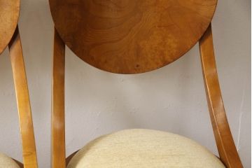 イタリアビンテージ　モダンデザインが魅力的なダイニングチェア2脚セット(イス、椅子、ヴィンテージ)(R-061269)