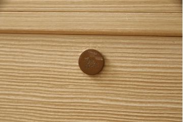 中古　伝統工芸士　吉沢昭次作　凛とした佇まいが気品を感じさせる加茂桐箪笥(大丸、桐たんす、着物箪笥、衣装タンス、和タンス、和たんす、引き出し)(R-061271)