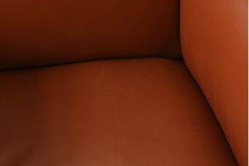 和製アンティーク　本革　古い洋館の大正ロマンな雰囲気が漂う1人掛けレザーソファ(アームソファ、一人掛けソファ、1Pソファ、アームチェア)(R-061276)